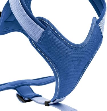 Нашийник для собак HUNTER з неопрену, міцний нейлон, світловідбиваючий матеріал 3M Scotchlite, зручний, для собак 53-65 см (блакитний)