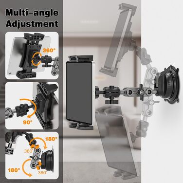 Утримувач для планшета в авто, 360° поворотний, універсальний, для iPad, iPhone, Galaxy, 4.7-12.9 дюймів