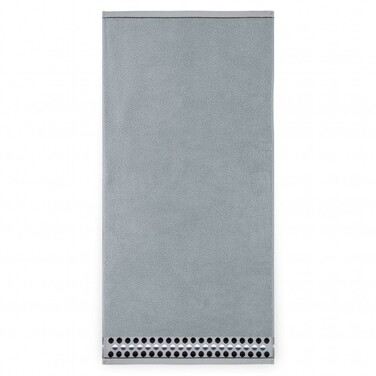 Великий банний рушник ZWOLTEX ZEN 2 з вишивкою, сірий, 450г, 70x140см