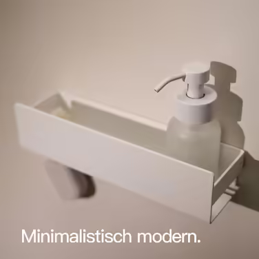 Designfabrik Hamburg Suction Cup Shower Shelf | Bathroom Organizer | Shower Shelf No Drilling | Bathroom Shelf | Hanging Shelf | Wall Shelf | Self-Adhesive Shower Basket | Shower Shelf White 30 cm