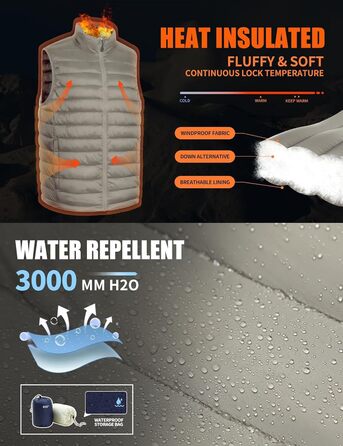 Чоловіча тепла жилетка Pioneer Camp – водонепроникна, компактна, з підкладкою – для активного відпочинку, повсякденного носіння, роботи, спорту та подорожей, хакі, розмір S