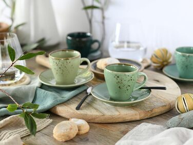 Набір посуду CreaTable Serie Nature Collection 8 предметів для 4 осіб, капучіно, кераміка, для мікрохвильовки та посудомийної машини