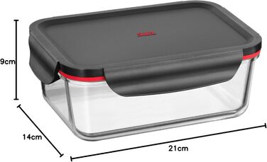 Silit Storio Контейнер для зберігання з кришкою, скло, 21 x 14 см, для кухні