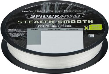 Плетена волосінь Spiderwire Stealth Smooth 8, 0,13 мм, 12,7 кг, 300 м, прозора