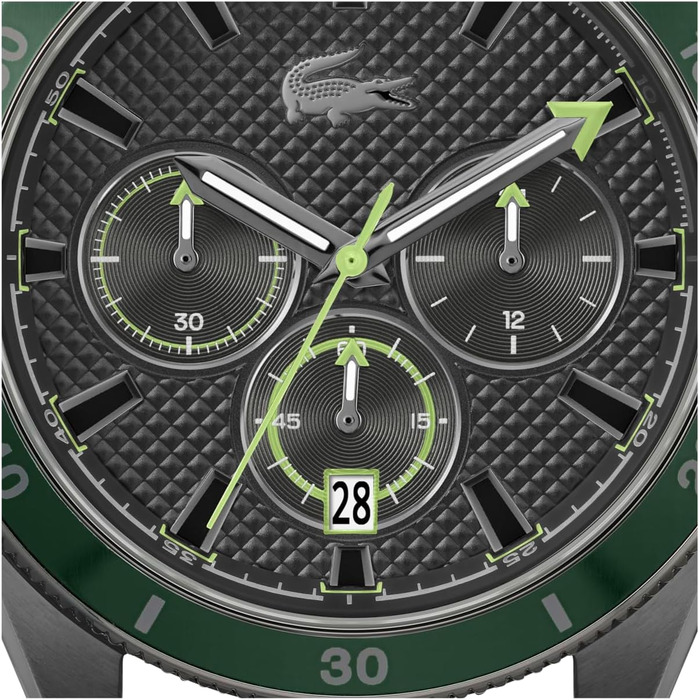 Годинник чоловічий Lacoste Mainsail Chronograph Quartz з силіконовим ремінцем (чорний)