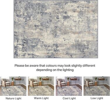 Килимок для вітальні BEIMO, абстрактний дизайн, короткий ворс, 120x170 см, антиковзаючі, для спальні, ванної, кухні, коридору, блакитний