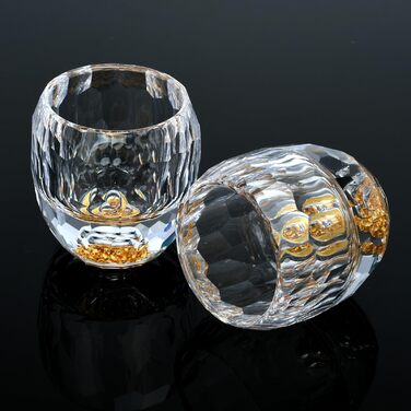 Набір келихів для шотів Crystal Shot, 6 шт, 15 мл, безсвинцеве скло, позолота 24К, для горілки, віскі, саке, текіли