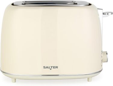 Електричний чайник Salter Retro Cream 1.7L з тостером 2-х секційного, 2.2 Kw, 360° обертання, фільтр від накипу, бездротовий, індикатор рівня води, захист від сухого кипіння та автовимкнення