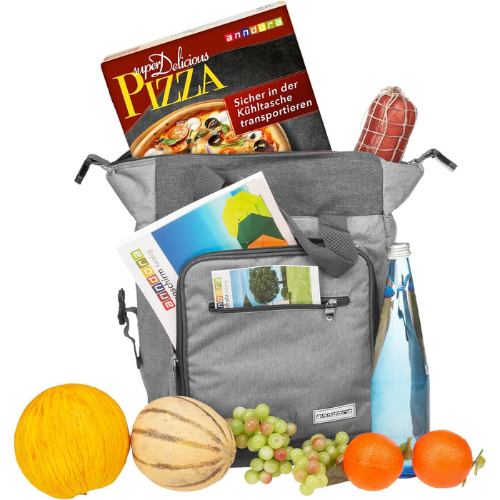 anndora Cooler Bag Light Grey - Model Selection (26 Liters - Light Grey Milled)