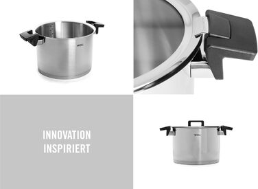 WOLL Concept – каструля з нержавіючої сталі, 24 см, 7.6 л, з кришкою, для всіх типів плит, індукція, до 200°C