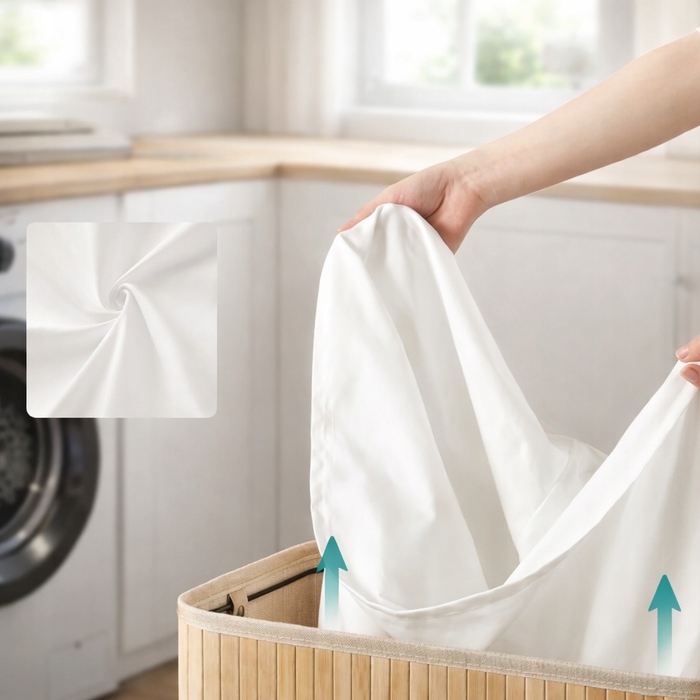 Вузький складаний кошик для білизни з бамбука, органайзер для прання, 72 л