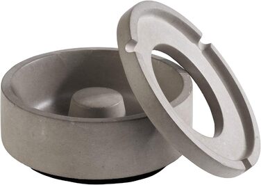 Бетонна попільничка APS Wind 'Element' – преміум якість, 3 відділення для сигарет, захист від подряпин, сірий колір, 10,5 x 5 см