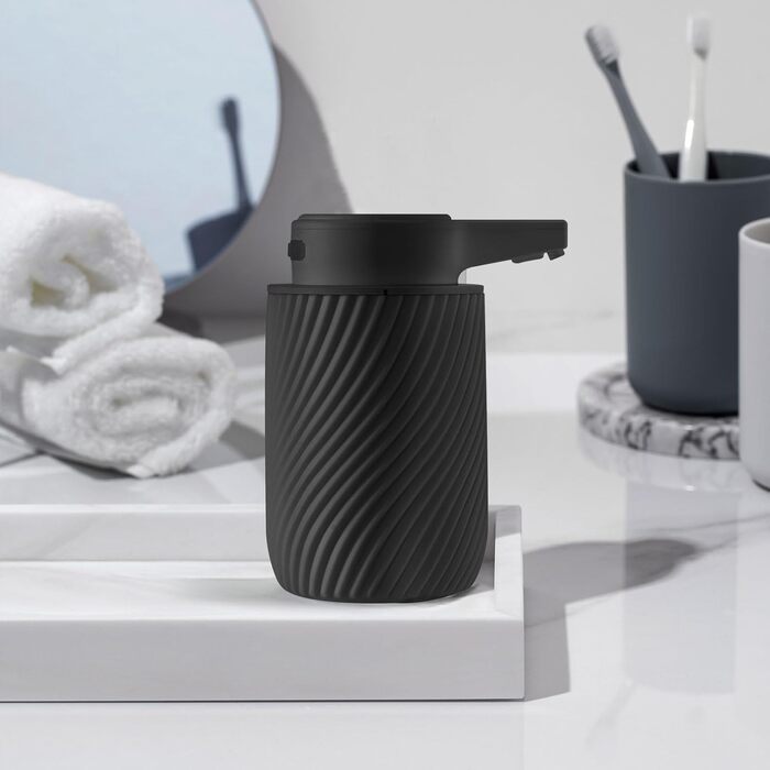 Automatic Soap Dispenser 300ml Electric Automatic Soap Dispenser with Sensor, No Touch Automatic Soap Dispenser with USB Charging for Bathroom, Kitchen, Toilet Black