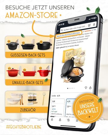 KRUSTENZAUBER Brotmesser з хвилястим лезом 20 см: міцне, з нержавіючої сталі, для точного нарізання хліба та хлібобулочних виробів