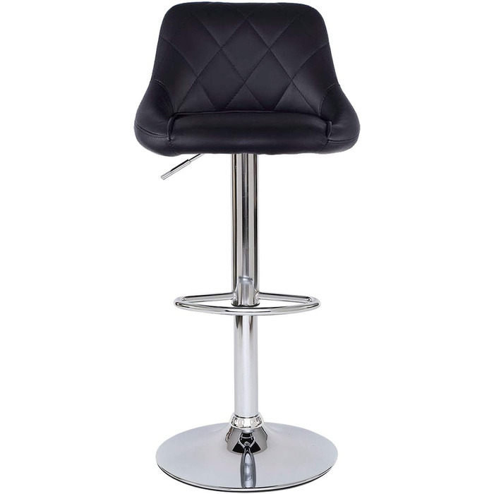 Dibea 2-Piece Swivel Bar Stool Set - Adjustable Height, 130kg Capacity, Black