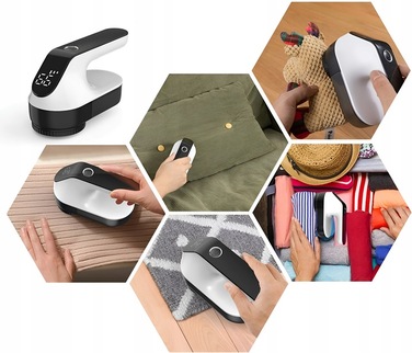 Потужна машинка для видалення ковтушків та ворсу з одягу, светрів та оббивки — 6 лез, USB-зарядка, великий розмір