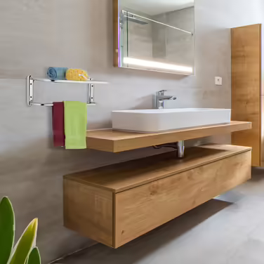 Relaxdays Chrome Wall-Mounted Towel Rack
