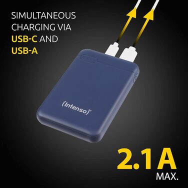 Powerbank Intenso XS 5000mAh: зарядний пристрій для смартфона, планшета, MP3-плеєра, цифрової камери (блакитний)