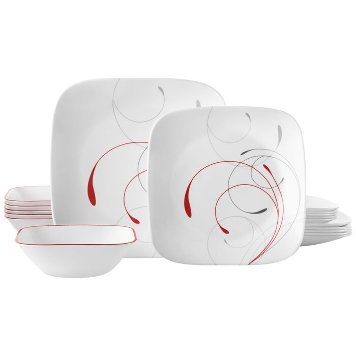 Сервіз столовий Corelle Splendor на 6 осіб, скло, 18 предметів, ударостійкий