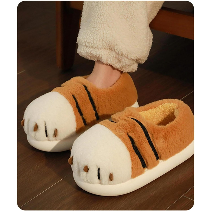 Жіночі халапи LANFIRE з бавовни, халапи-тварини, плюшеві халапи (44/45 EU, вузька ширина, помаранчевий колір)