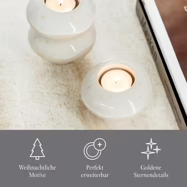Like. Villeroy & Boch Winter Glow 23.5x8.5x20.5 cm (Donut Candle Holder)