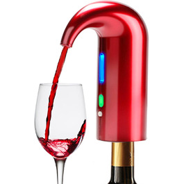Electric Wine Aerator Pourer, Portable One-Touch Wine Decanter and Wine Dispenser Pump for Red and White Wine Multi-Smart Automatic Wine Oxidation Dispenser, USB Rechargeable