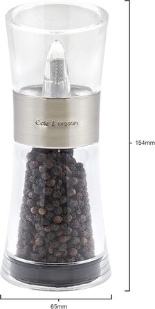 Набір з 2 мельниць для солі та перцю Cole & Mason Flip 180 Chrom, ручні, акрил, 154 мм, Classic Inverta Chrom