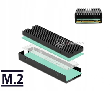 Радіатор DeLOCK для M.2 SSD 2280, чорний