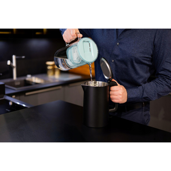 Скляний фільтр-кувшин Wessper D2 BOROSILICATE 3л, м'ятний + 7 фільтрів