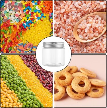 Набір контейнерів для зберігання 16 шт. 500 мл з кришкою, прозорі пластикові банки, BPA Free, для продуктів та солодощів