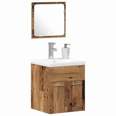 Комплект меблів для ванної кімнати з системами зберігання, 3 предмети, 