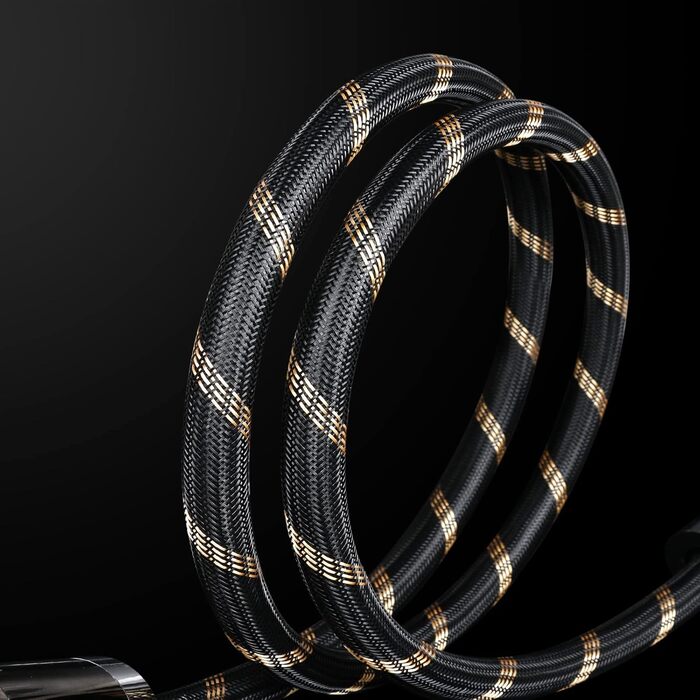 Hi-End мережевий кабель SKW Audiophile Schuko, силовий кабель живлення для сабвуфера, підсилювача, AV/DV систем (3м, чорний)