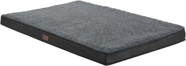 Ортопедичне ліжко для собак Juskys Milow, 76x51 см, сіре - м'яке та стабільне, знімний та пральний чохол - подушка для собак, килимок для маленьких собак