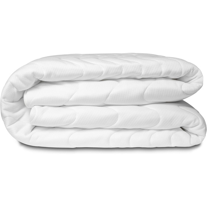 BONEX Fontana Mattress Cover, Polyester, White, 90x200 cm, 19-21 cm Height