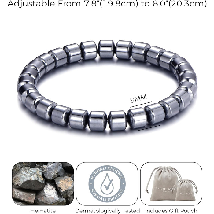Браслет з гематиту для чоловіків Philip Jones