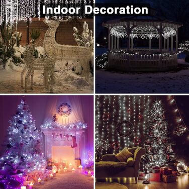 Льодогенератор 3Mx3M 300 LED, USB, з пультом та таймером, для декору приміщень, водонепроникний, білий