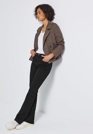 Джинси жіночі Street One Bootcut 3716435, чорні, розмір 25W/28L, з ефектом потертості