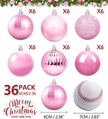 Набір прикрас на ялинку 36 шт. блакитні кулі, новорічний декор, ялинкові прикраси, блакитні кулі для ялинки, святковий декор для дому, 6 см