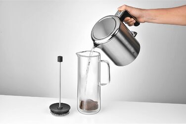 WMF Coffee Time Coffeepress double-walled 0.75l, French Press, coffee maker for 6 cups, glass, dishwasher-safe
