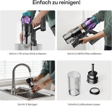 Бездротовий акумуляторний пилосос Ultenic 55000Pa/600W, 80хв, 1.6л, з Multi-Циклон фільтрацією, сенсорним екраном, антизаплутана щітка, док-станція, для шерсті тварин/килимів/твердих підлог, червоний