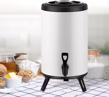 Insulated beverage dispenser, insulated tank, tea dispenser, milk dispenser for commercial use, 12l