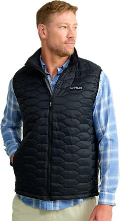 Жилет HUK Scale для чоловіків, ізольований, з DWR просоченням, для риболовлі, чорний, XXL