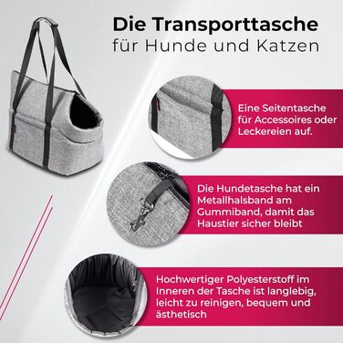 Сумка-переноска для собак та котів | Сумка на плече для тварин з гумкою та карабіном | до 15 кг | Матеріал: еко-замша (Velvet) | Розмір: L (42 x 29 x 33 см) | Чорний колір