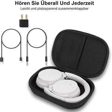Бездротові навушники-вкладки Srhythm NC25 з активним шумозаглушенням (ANC), Bluetooth, NFC, HiFi звук, 40 мм динаміки, вбудований мікрофон, складані (Колір: Туманно-білий)