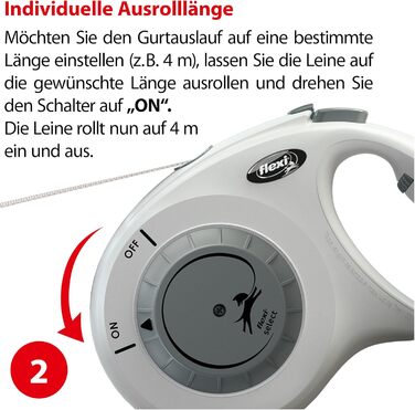 Flexi Select повід для собак, 7 м, чорний, регулювання 0-7 м, до 25 кг (світло-сірий, Medium)