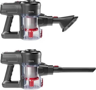 Акумуляторний пилосос H.Koenig UP600 PowerClean 22.2V: 3-в-1, LED-щітка, 40 хв, 150 Вт, 2 швидкості, видалення шерсті тварин
