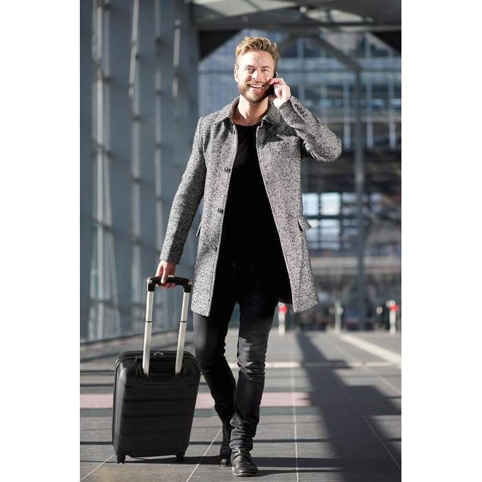 Aerolite XL Large Lightweight ABS Hard Shell 4-Wheel Trolley Suitcase Travel Suitcase Hard Shell Suitcase Rolling Suitcase Luggage, 79cm, (Black, 55cm Carry-on)