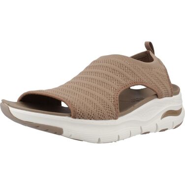 Skechers Arch Fit City Catch – жіночі сандалі Mokka Mylar Strick, 35 EU (з підтримкою стопи)