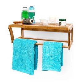 Полиця для ванної кімнати Relaxdays з рушникосушкою