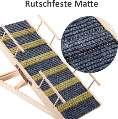 Східці для собак Hunderampe: дерев'яна, складна, регульована, до 100 кг, 30-60 см